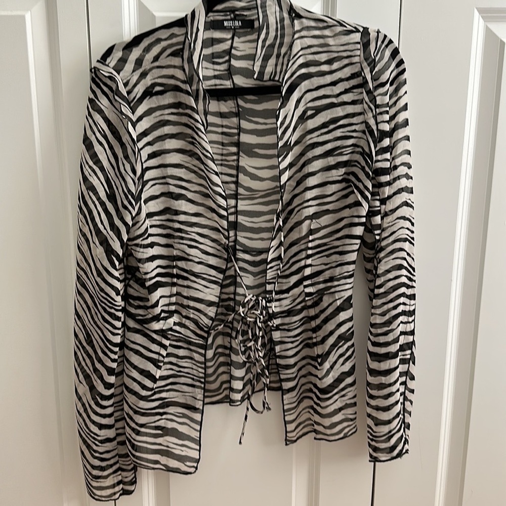 Sheer mesh zebra material